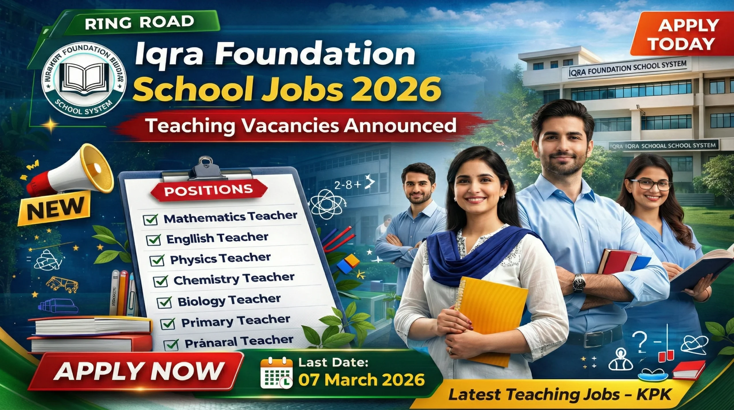 Iqra Foundation School Jobs 2026 in Peshawar