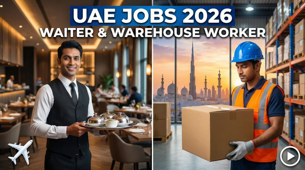 Gulf Jobs Alert: UAE Waiter Jobs & Warehouse Vacancies 2026