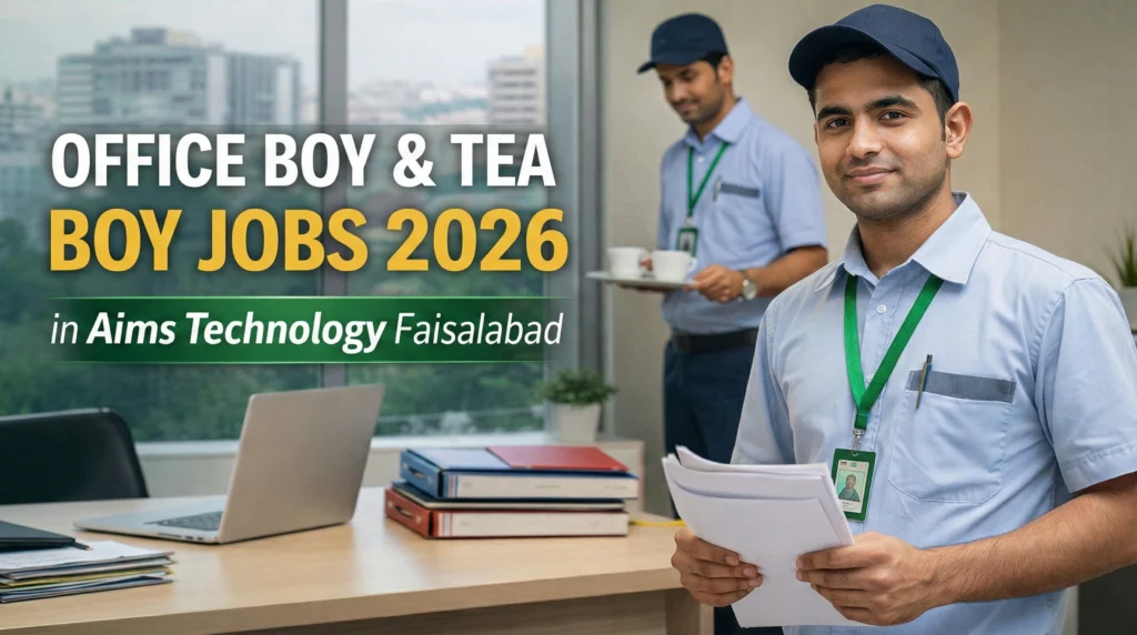 Office Boy & Tea Boy Vacancy in Faisalabad