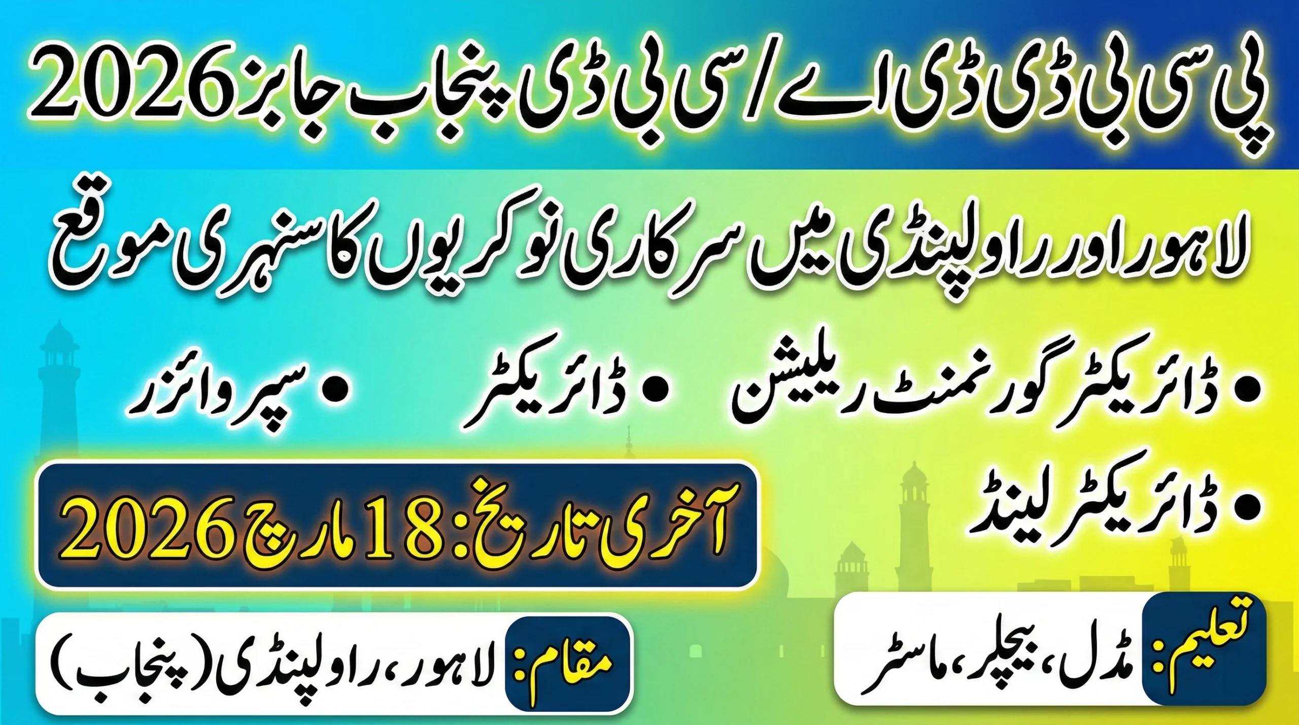 Punjab Central Business District Development Authority Jobs 2026 –&hellip;