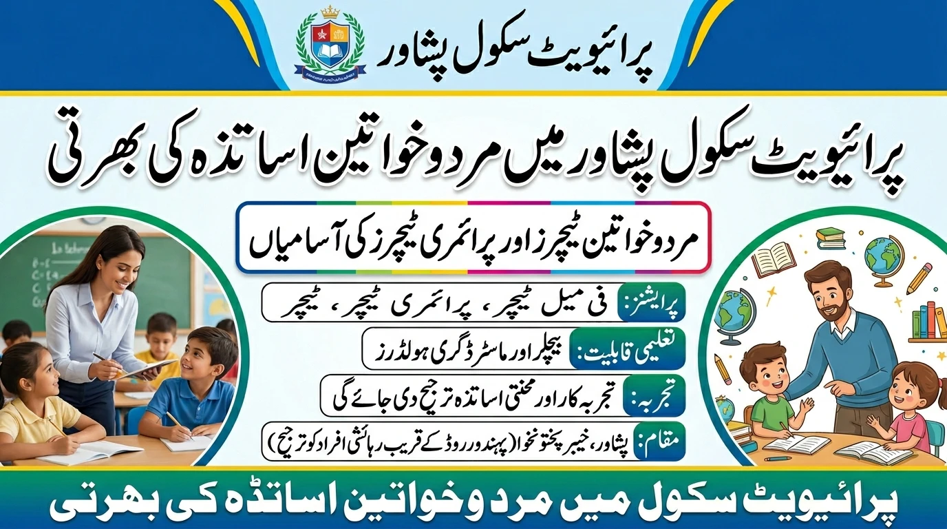 Primary & Female Teacher Jobs 2026 in Peshawar –&hellip;